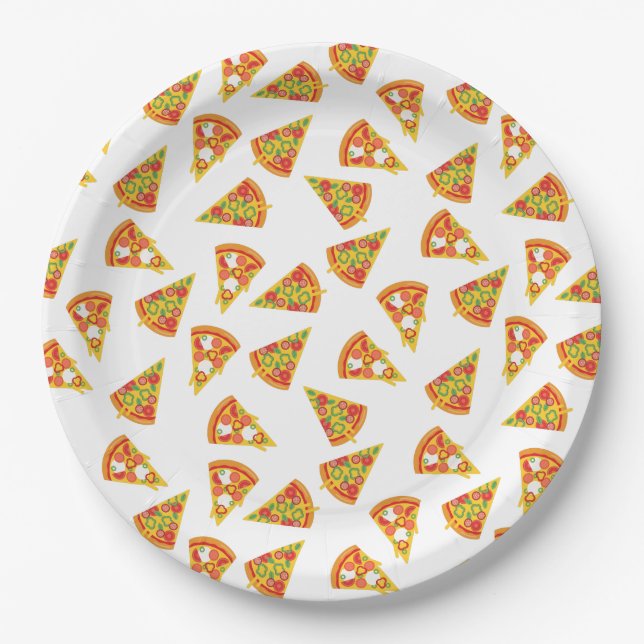 Plato De Papel Love Pizza (Anverso)