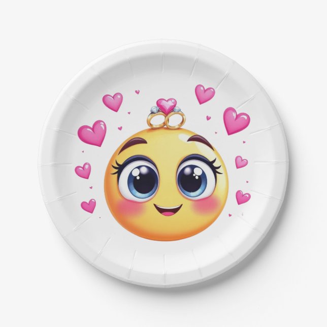 Plato De Papel Love Struck (Anverso)