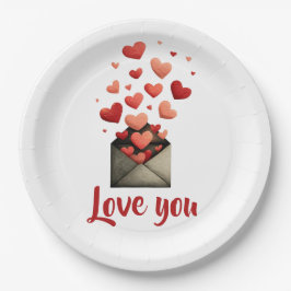 Plato De Papel Love You Valentine Envelope Design