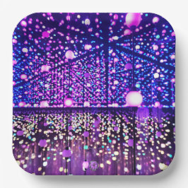 Plato De Papel Luces de brillo 9"