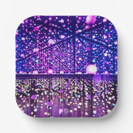 Plato De Papel Luces de brillo de 7"