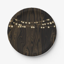 Luces de Cuerda de Madera Marrón Rústico Caprichos