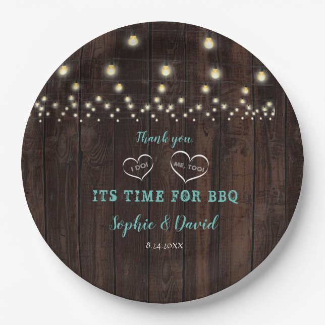 Plato De Papel Luces de Cuerda Únicas Vintage Granero Antiguo HAG (Anverso)