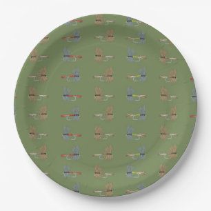 Plato De Papel Luces de pesca de vuelo