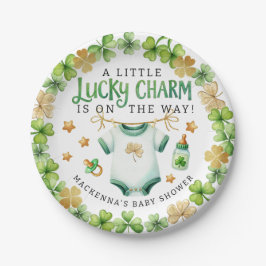 Plato De Papel Lucky Charm Irish Baby Shower Fiestas Plates