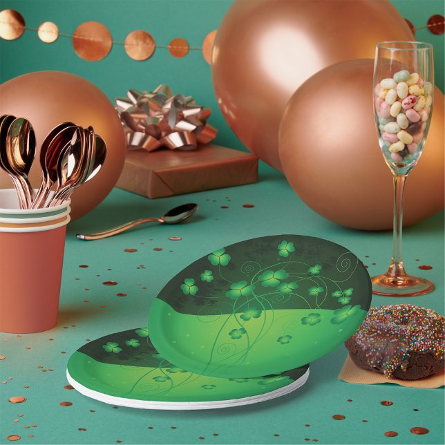 Plato De Papel Lucky Clover Paper Placas (Subido por el creador)