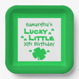 Plato De Papel Lucky Little Birthday Paper Plate