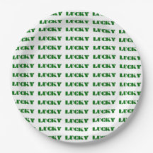 Lucky Lucky Lucky Paper Plates