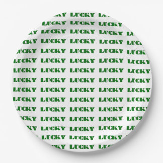 Plato De Papel Lucky Lucky Lucky Paper Plates