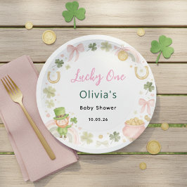 Plato De Papel Lucky One Baby Shower Paper Plates – St Patricks 