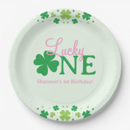 Plato De Papel Lucky One First 1st Birthday Party