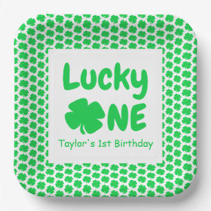 Plato De Papel Lucky One First Birthday Paper Plate
