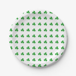 Plato De Papel Lucky Shamrock Plate