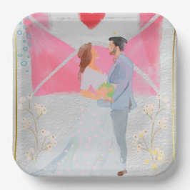 Plato De Papel lugar de la boda