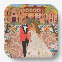 Plato De Papel lugar de la boda