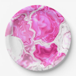 Plato De Papel Luminosidad rosa