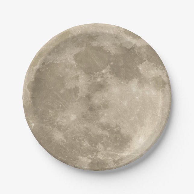 Plato De Papel Luna llena (Anverso)