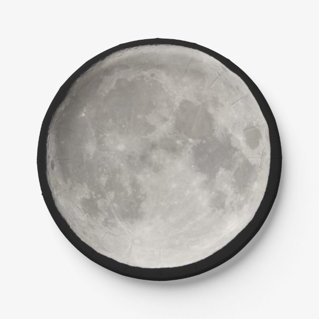 Plato De Papel Luna llena (Anverso)
