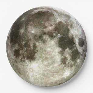 Plato De Papel Luna Llena