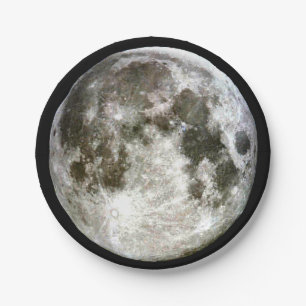 Plato De Papel Luna Llena