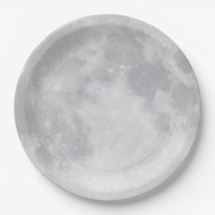 Plato De Papel Luna Llena de Halloween