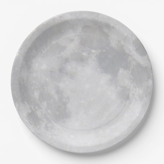 Plato De Papel Luna Llena de Halloween (Anverso)