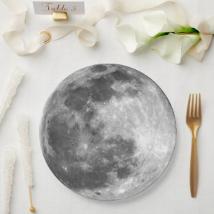 Plato De Papel Luna llena temperamental