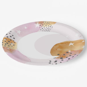 Plato De Papel Luna Rosa