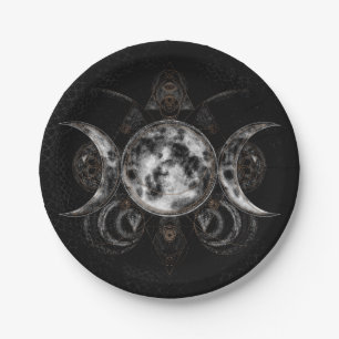Plato De Papel Luna Triple - Diosa Triple