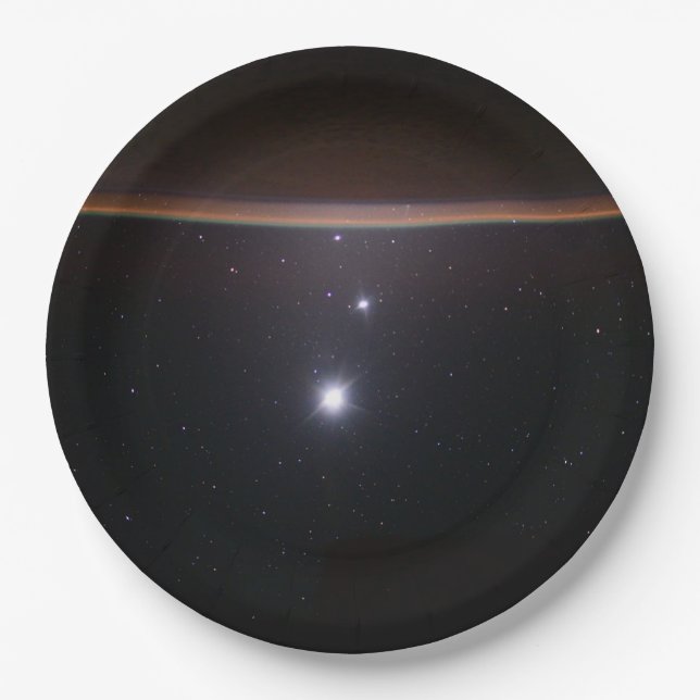 Plato De Papel Luna, Venus, Júpiter y Tierra (NASA) (Espacio) (Anverso)