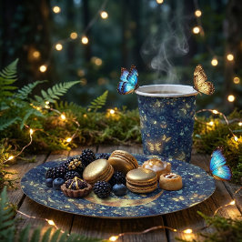 Plato De Papel Lunar Glow Celestial Moon