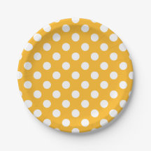 Lunares blancos sobre amarillo