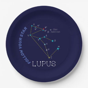 Plato De Papel Lupus de constelación del hemisferio sur