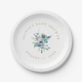 Plato De Papel Luxe Floral Baby Shower