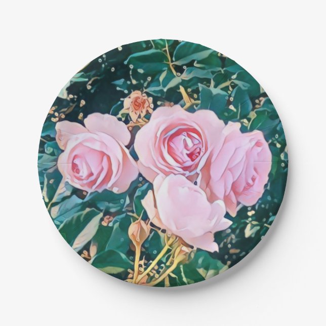 Plato De Papel luxe romantic flowers botanical wallpaper (Anverso)