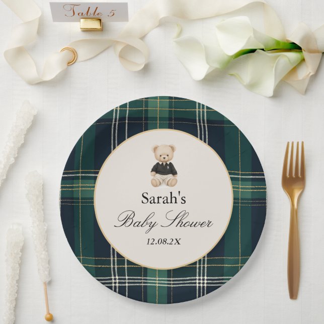 Plato De Papel Luxury Baby Shower Boy (Boda)