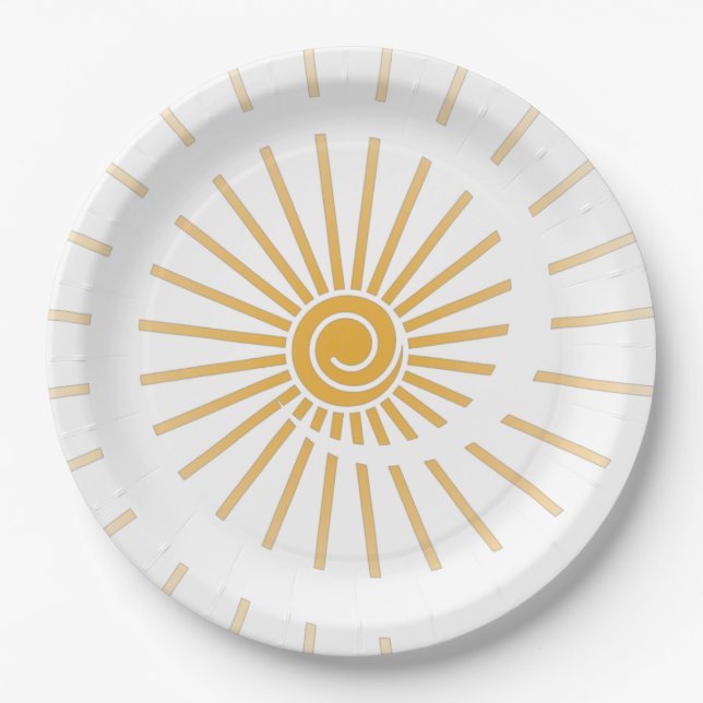 Plato De Papel Luz solar 1 (Anverso)