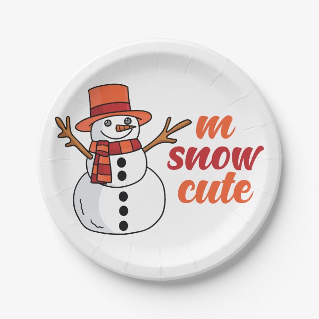 Plato De Papel M Placa de papel de nieve (Anverso)