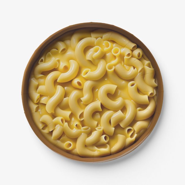 Plato De Papel Mac & Cheese (Anverso)