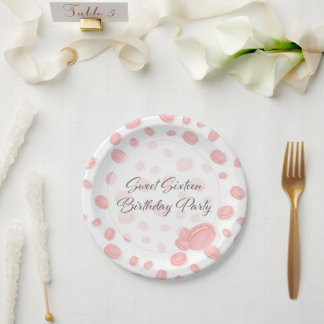 Plato De Papel Macaron Birthday