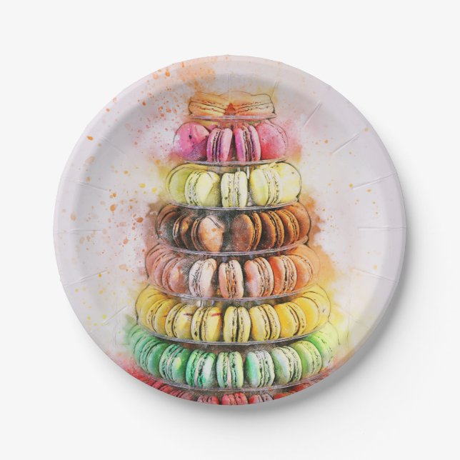 Plato De Papel Macarons (Anverso)