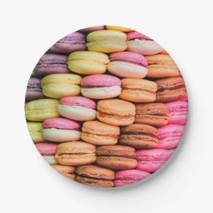 Plato De Papel Macarons coloridos
