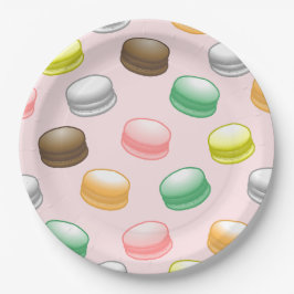 Plato De Papel Macarons Fiesta de Dulces 16