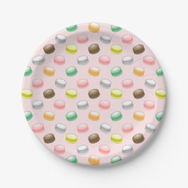 Plato De Papel Macarons Fiesta de Dulces 16