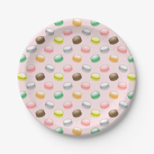Plato De Papel Macarons Fiesta de Dulces 16