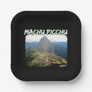 Plato De Papel Machu Picchu Perú - Montaña Huayna Picchu