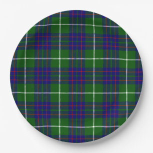 Plato De Papel MacIntyre tartan blue plaid