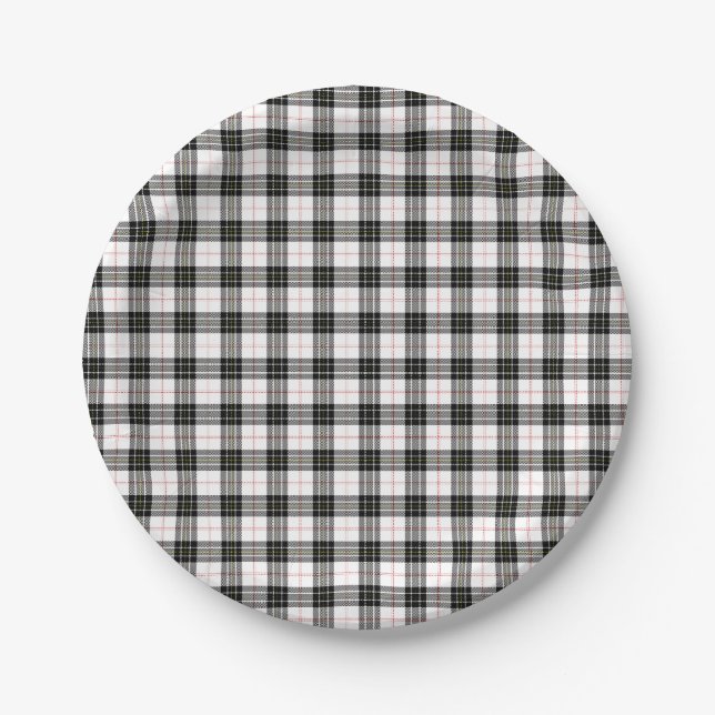 Plato De Papel MacPherson Tartan (Anverso)