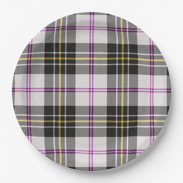Plato De Papel MacPherson Vestido Clan Tartan Scottish Plaid Patt (Anverso)