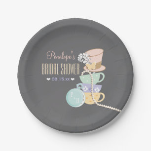 Plato De Papel Mad Hatter Bridal Shower